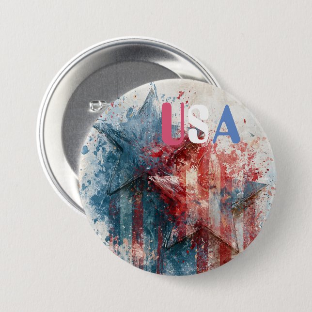 USA-Knopf Button (Vorne & Hinten)