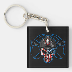 USA-KOHLENBERGMAU-TOTENKOPF-DESIGN SCHLÜSSELANHÄNGER