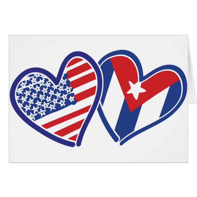 USA Kuba Liebe Hearts (Vorderseite (Horizontal))