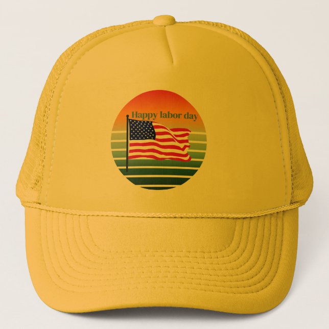 USA Labour Day Truckerkappe (Vorderseite)