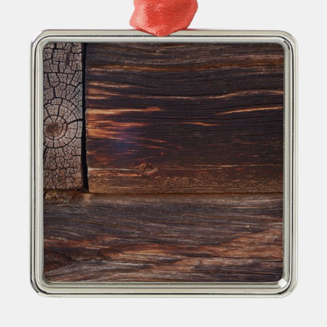 USA, Lachs, Idaho, Blockhütte Ornament Aus Metall (Vorne)