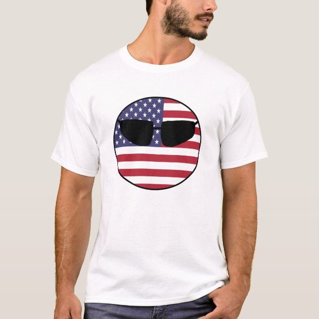 USA-Land-Ball T-Shirt (Vorderseite)