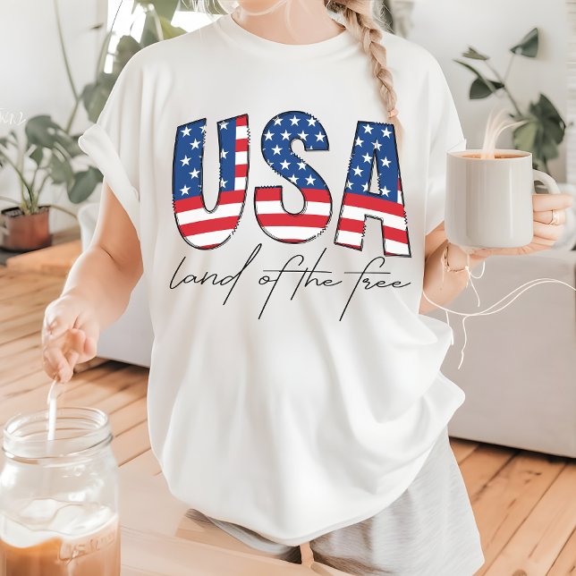 USA Land des freien Shirts, Patriotic 4. Juli T-Shirt (patriotic shirt, July 4th shirt, America t-shirt, 4th of July gift, fathers day shirt, birthday gift)