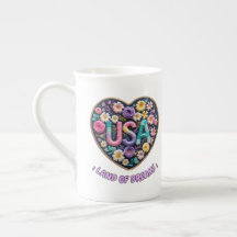 USA Land of Dreams Florale 3D Stickerei Kunst