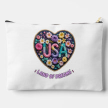 USA Land of Dreams Florale Stickerei Kunst