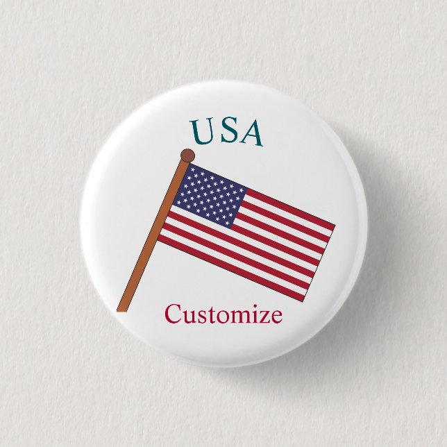 USA Landesflagge Thunder_Cove Button (Vorderseite)