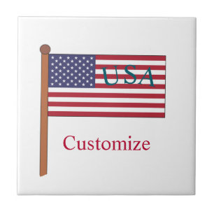 USA Landesflagge Thunder_Cove Fliese