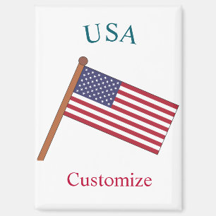 USA Landesflagge Thunder_Cove Magnet