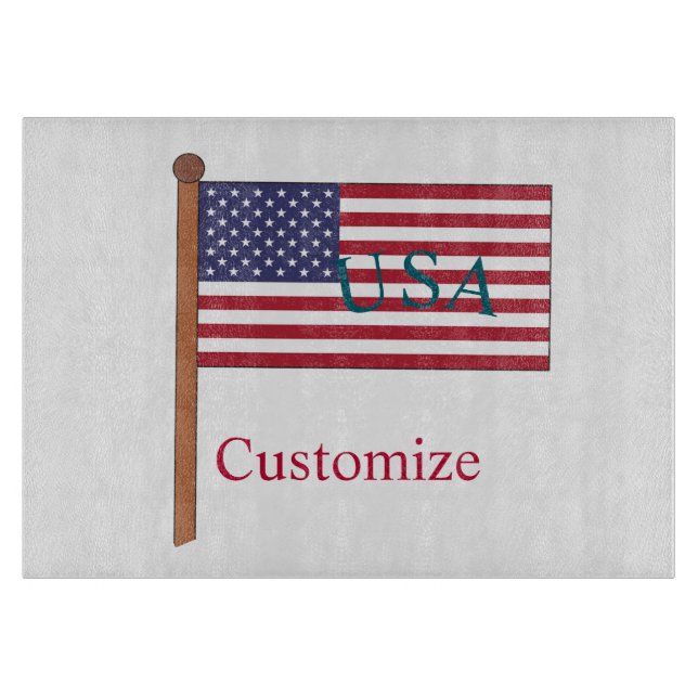 USA Landesflagge Thunder_Cove Schneidebrett (Vorderseite)