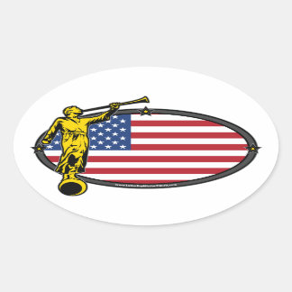 USA LDS Mission Oval No Label Ovaler Aufkleber
