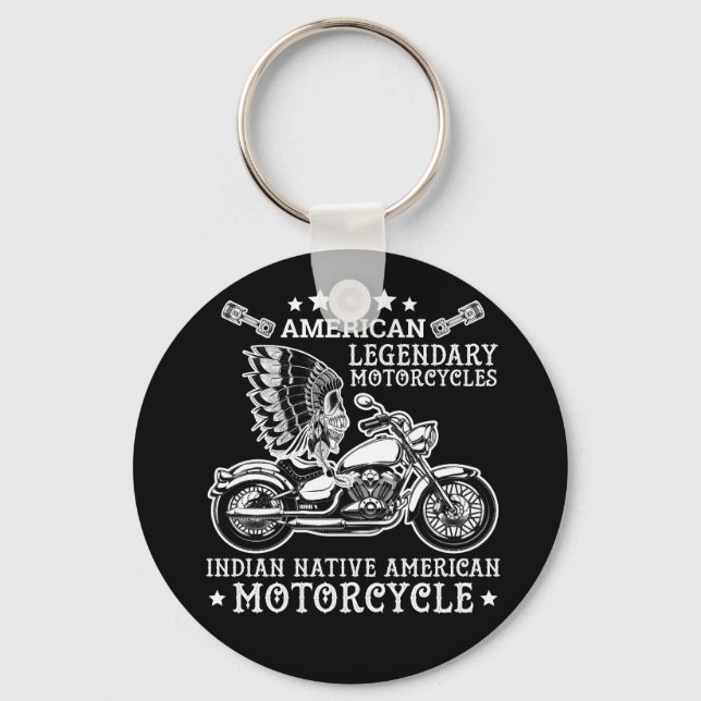 USA Legendäre Motorräder Indische LandKrafträder Schlüsselanhänger (Vorderseite)