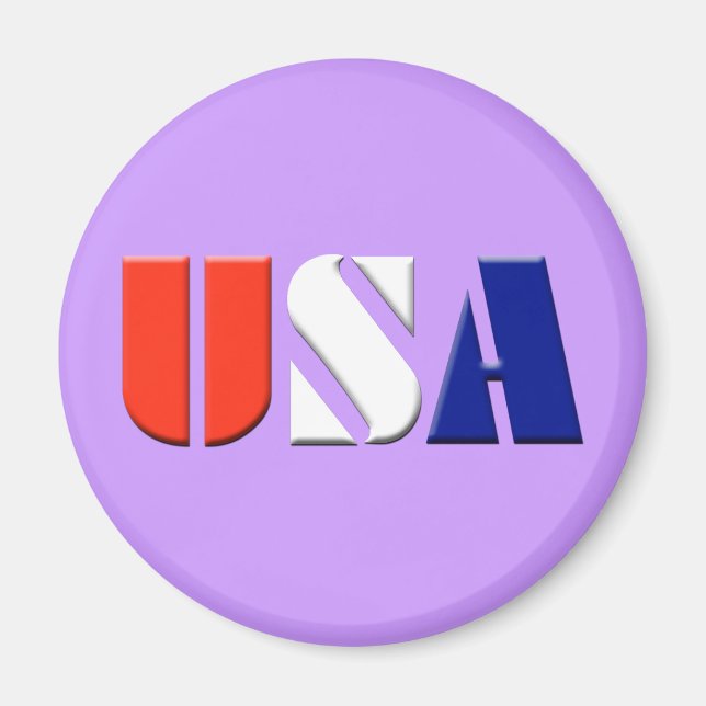 USA - (leicht lila) Magnet (Vorne)