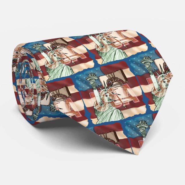 USA Liberty tie Krawatte (Gerollt)
