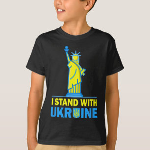 Usa Liberty Ukraine T-Shirt Ich stehe hinter der U