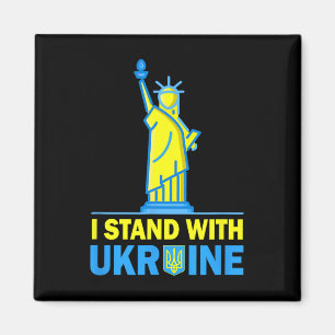 Usa Liberty Ukraine T-Shirt Ich stehe hinter der U Magnet