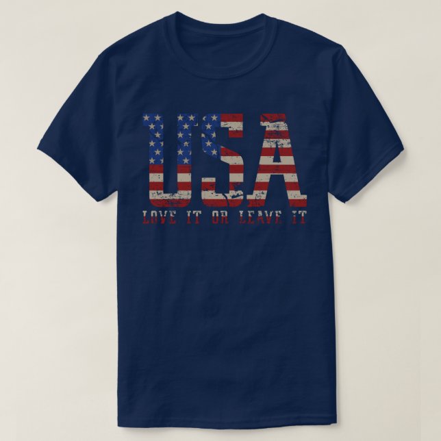 USA Liebe oder Verlass T-Shirt (Design vorne)