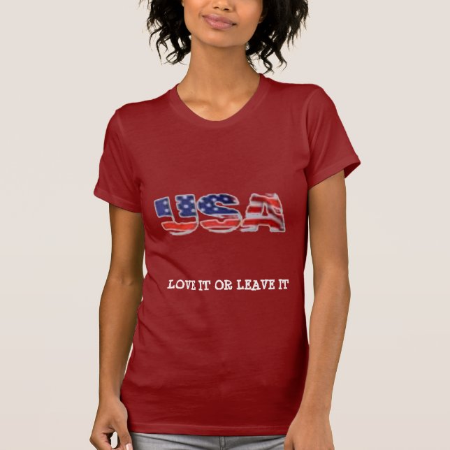 USA-Liebe verlässt es oder es T-Shirt (Vorderseite)