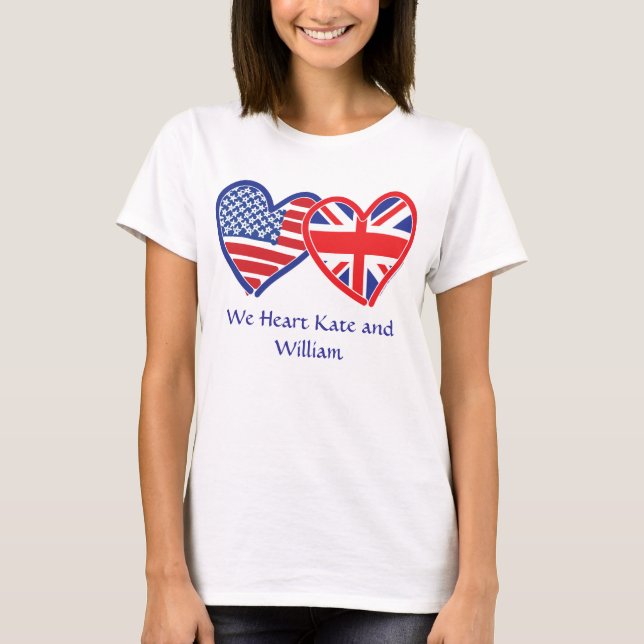USA Lieben Kate & William T-Shirt (Vorderseite)