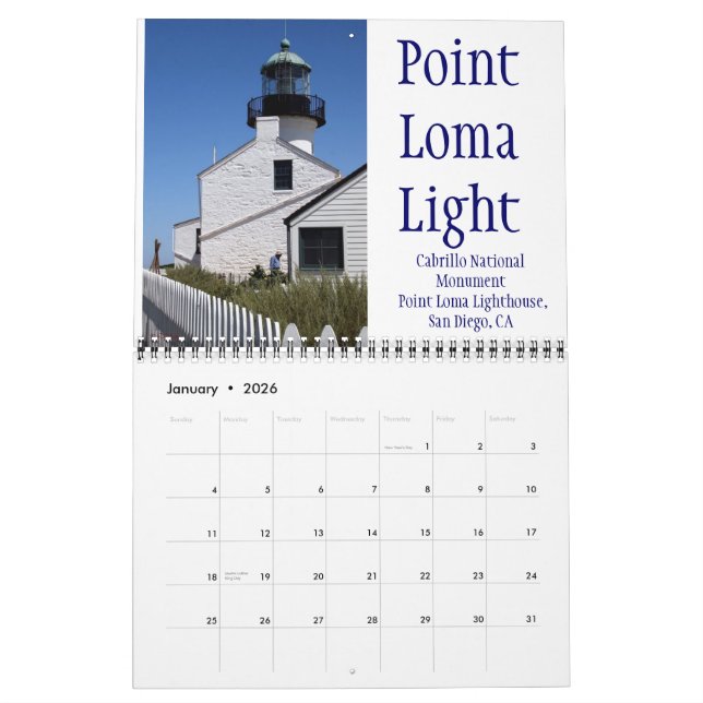 USA Lighthouse Wandkalender von DJ Florek (Jan 2026)