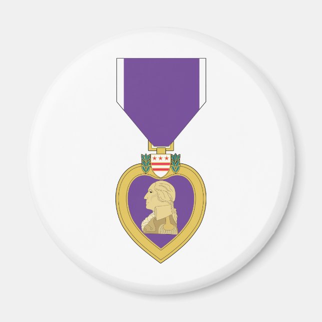 USA Lila Heart Medal Magnet (Vorne)