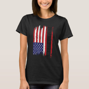 USA Lineman 4. Juli American Football Flag T-Shirt