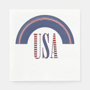 USA Logo-US Flagge Rainbow Patriotic Serviette
