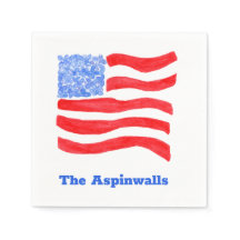 USA Lose Wasserfarbe Amerikanische Flagge Papier