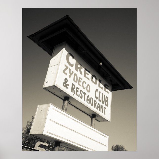 USA, Louisiana, Henderson. Creole Zydeco Music Poster (Vorne)