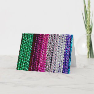 USA, Louisiana, New Orleans. Mardi Gras Beads Karte
