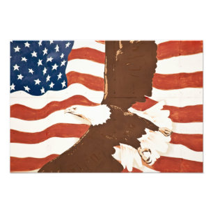USA, Louisiana, Port Allen. Patriotisches Wandgemä Fotodruck