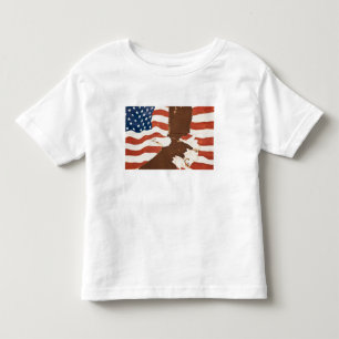 USA, Louisiana, Port Allen. Patriotisches Wandgemä Kleinkind T-shirt