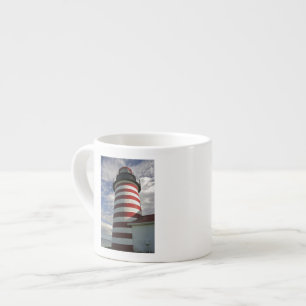 USA, Maine, Lubec. West Quoddy Head Leuchtturm Espressotasse