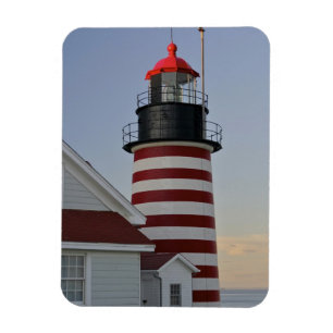 USA, Maine, Lubec. West Quoddy Head Leuchtturm, Magnet
