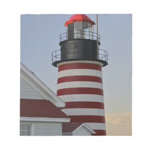 USA, Maine, Lubec. West Quoddy Head Leuchtturm, Notizblock