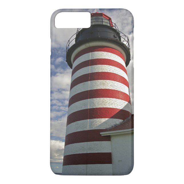 USA, Maine, Lubec. West Quoddy Head LIghthouse Case-Mate iPhone Hülle (Rückseite)