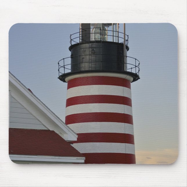 USA, Maine, Lubec. West Quoddy Head Lighthouse, Mousepad (Vorne)