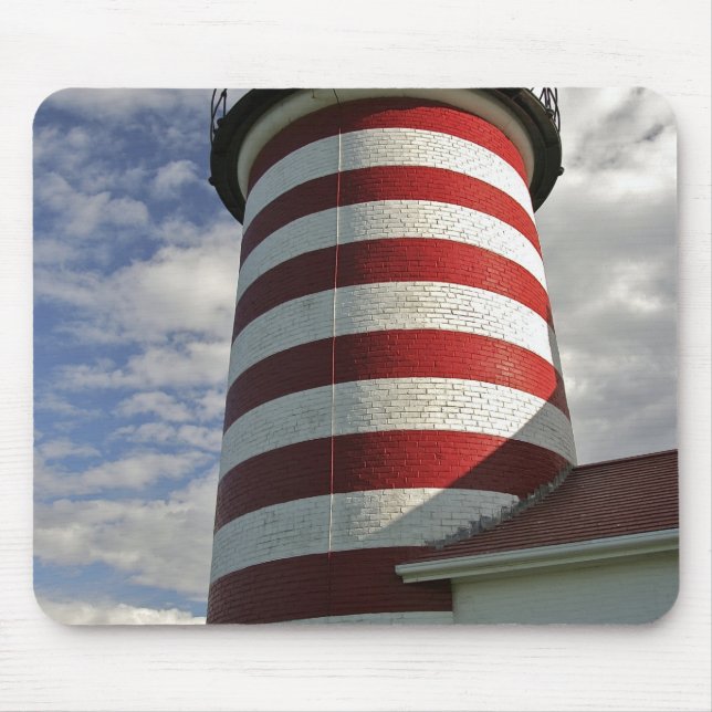 USA, Maine, Lubec. West Quoddy Head LIghthouse Mousepad (Vorne)
