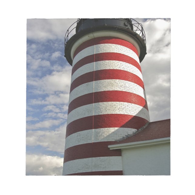 USA, Maine, Lubec. West Quoddy Head LIghthouse Notizblock (Vorderseite)