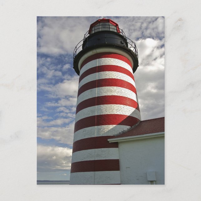 USA, Maine, Lubec. West Quoddy Head LIghthouse Postkarte (Vorderseite)