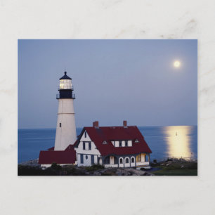 USA, Maine, Portland, Cape Elizabeth, Leuchtturm Postkarte