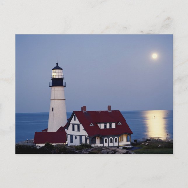 USA, Maine, Portland, Cape Elizabeth, Leuchtturm Postkarte (Vorderseite)
