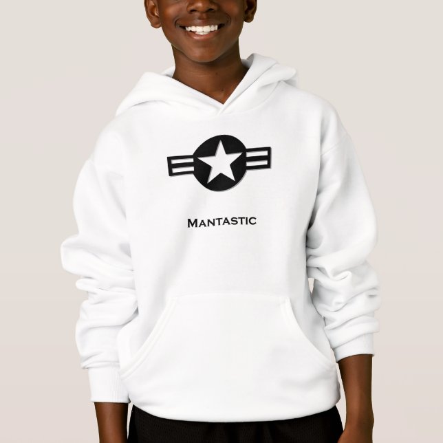 USA Mantastisch schwarz Hoodie (Vorderseite)