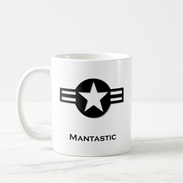 USA Mantastisch schwarz Kaffeetasse (Links)