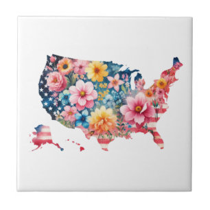 USA Map-Blume Fliese