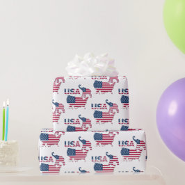 USA Map Flag Politisches republikanisches Party El Geschenkpapier