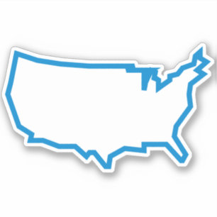 USA Map-Kontur Aufkleber