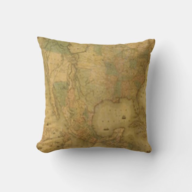 USA Map Reversible Pillow Kissen (Vorderseite)