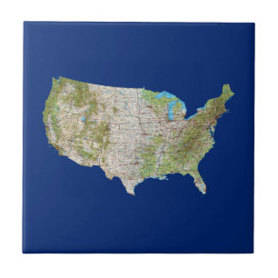 USA Map Tile Fliese