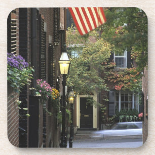 USA, Massachusetts, Boston, Beacon Hill. Getränkeuntersetzer