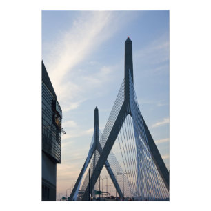 USA, Massachusetts, Boston. Die Zakim-Brücke. 2 Fotodruck